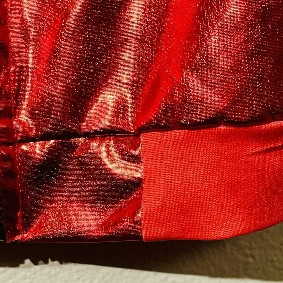 The Rise Of Red Heart Jacket Metallic Red Cropped Costume Euro Size 140/ Us XS/S - Picture 6 of 12